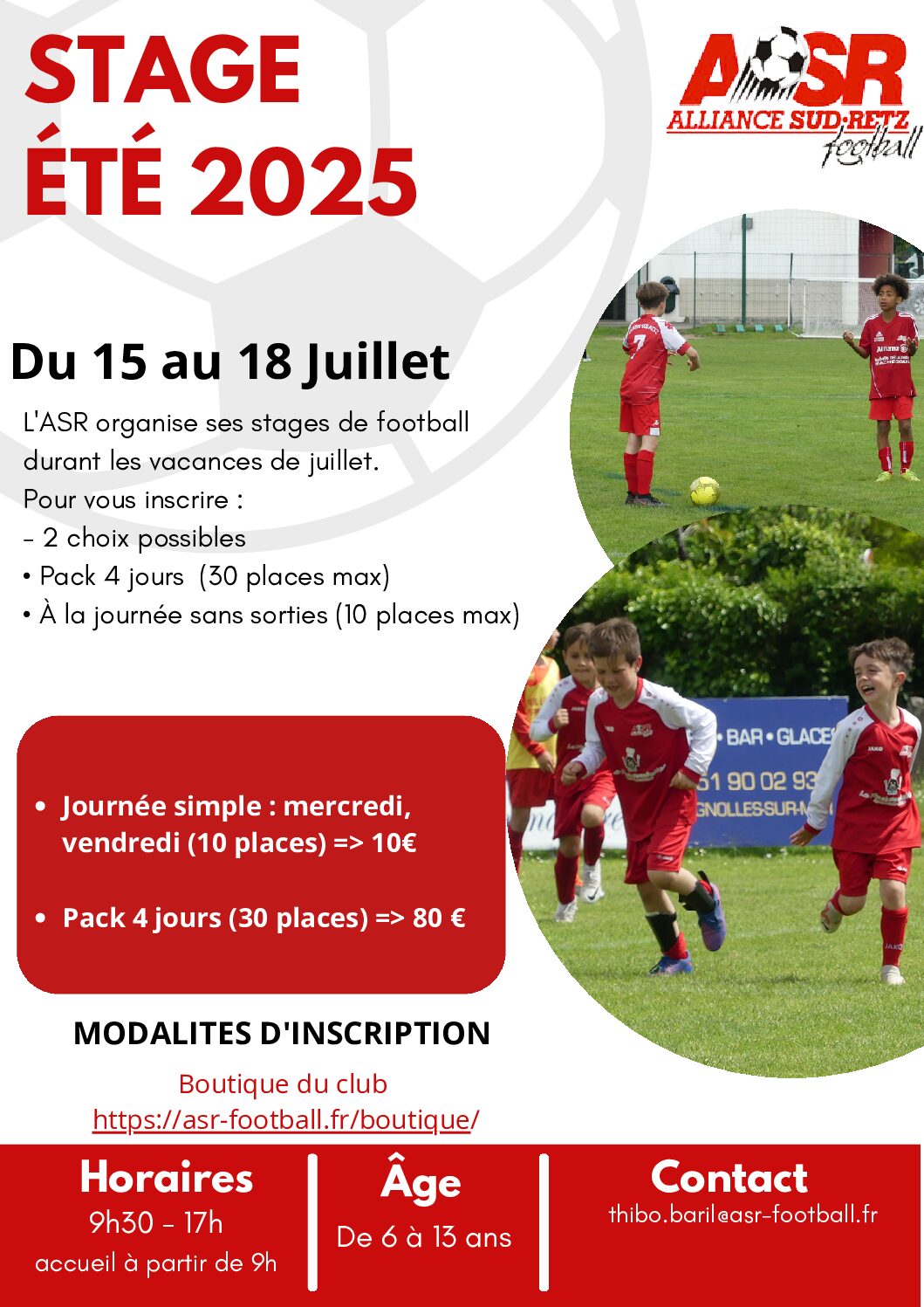 Pack Stage Juillet - Semaine du Lundi 14 au Vendredi 18 Juillet (6 à 13 ans)